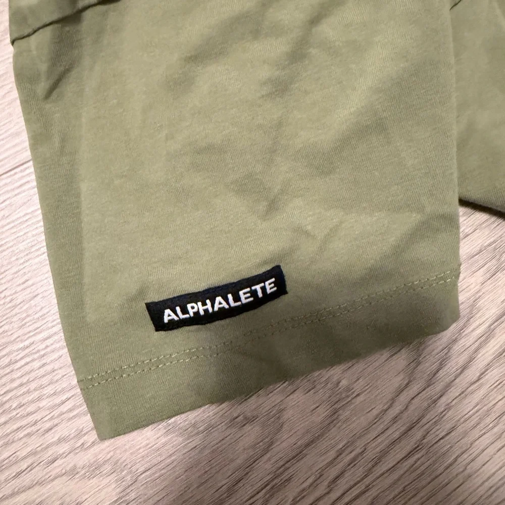 Alphalete Olive Green Cropped Tee - Size M - Picture 10 of 10
